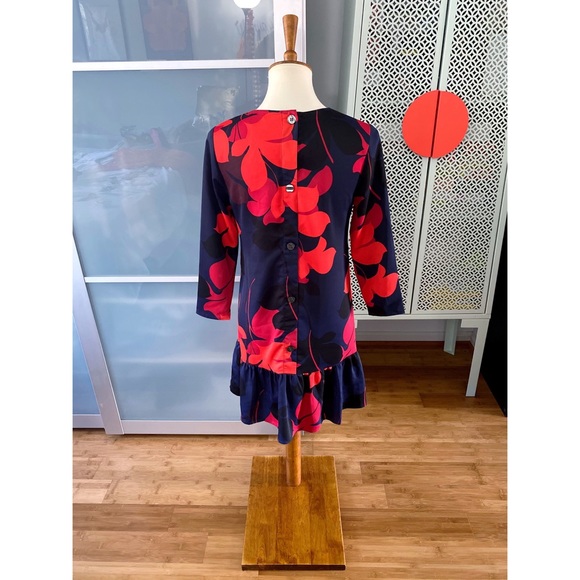 Halogen Long Sleeve Button Back Ruffle Hem Dress - Picture 2 of 12